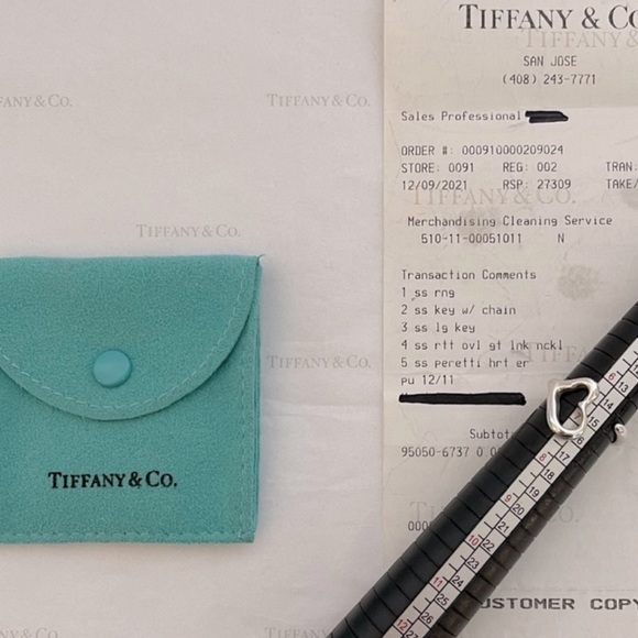 Tiffany & Co. Elsa Peretti Open Heart Ring Sterling Silver Sz. 6.5 W/ Pouch 🎁 - Picture 3 of 7